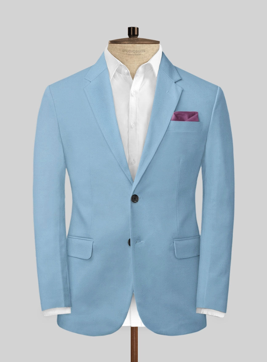 Scabal Cornflower Blue Cashmere Cotton Suit