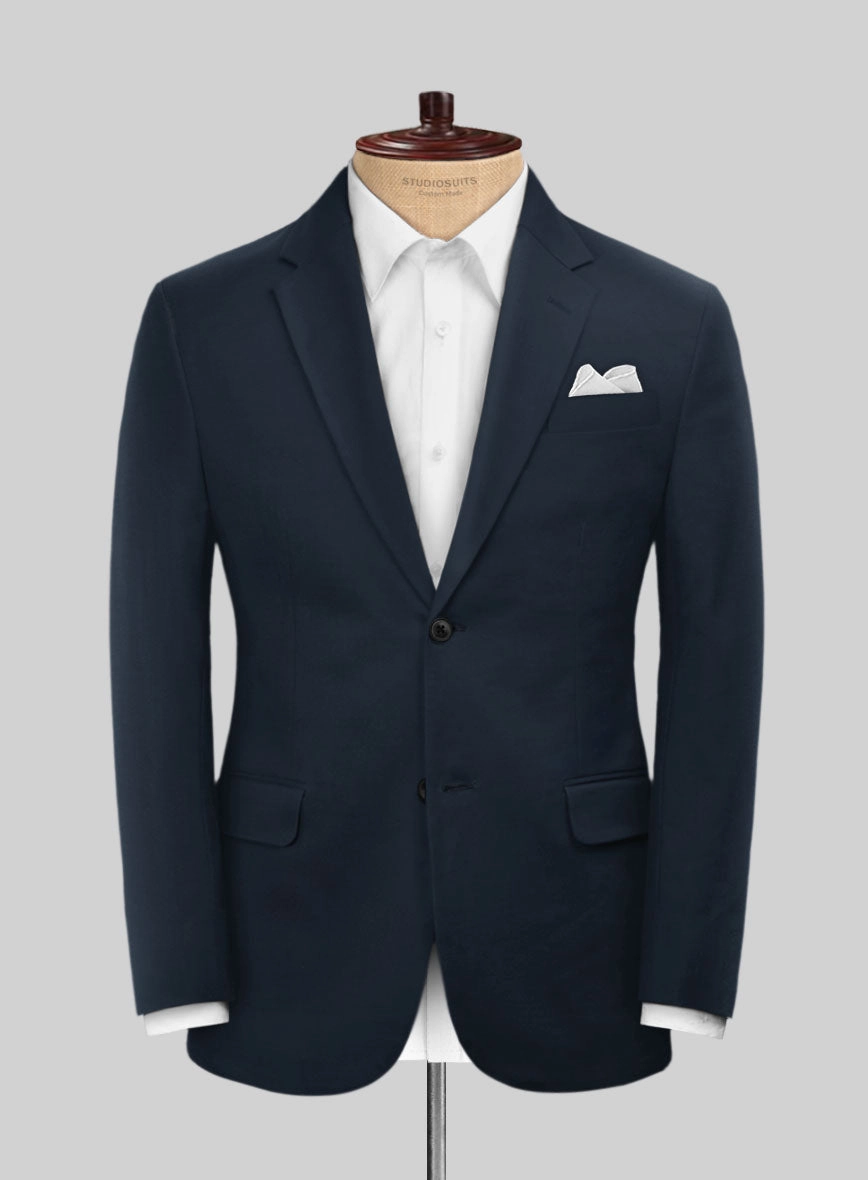 Scabal Dark Navy Cashmere Cotton Suit
