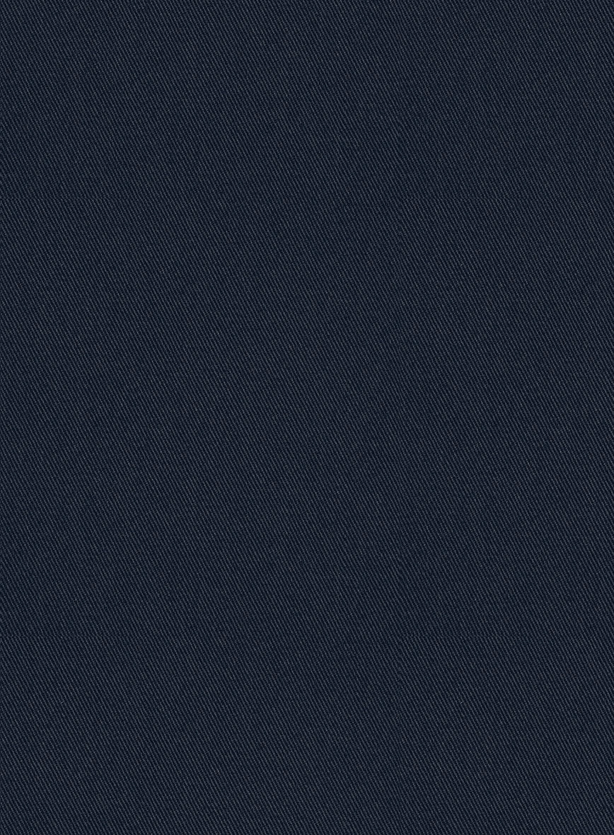 Scabal Dark Navy Cotton Stretch Suit