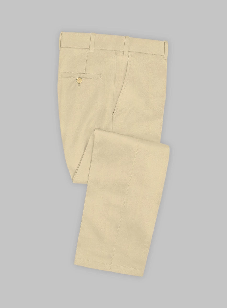 Scabal Latte Beige Cotton Stretch Suit