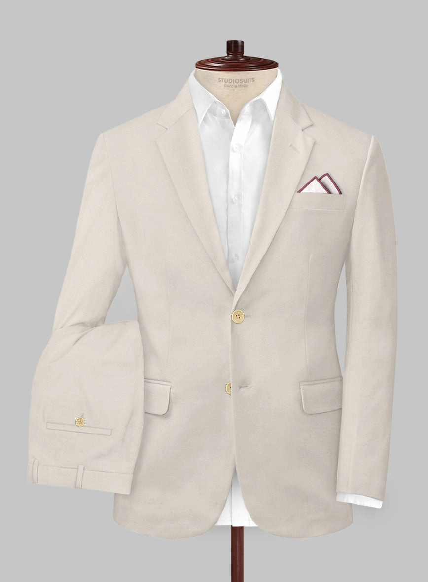 Scabal Light Beige Cashmere Cotton Suit