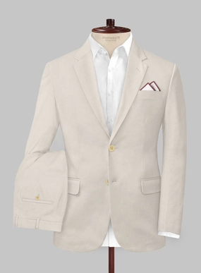 Scabal Light Beige Cashmere Cotton Suit