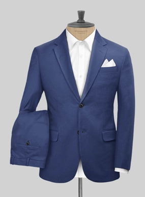 Scabal Royal Blue Cashmere Cotton Suit