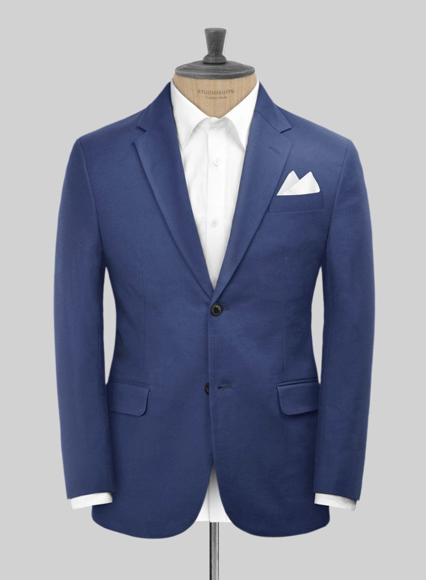 Scabal Royal Blue Cashmere Cotton Suit