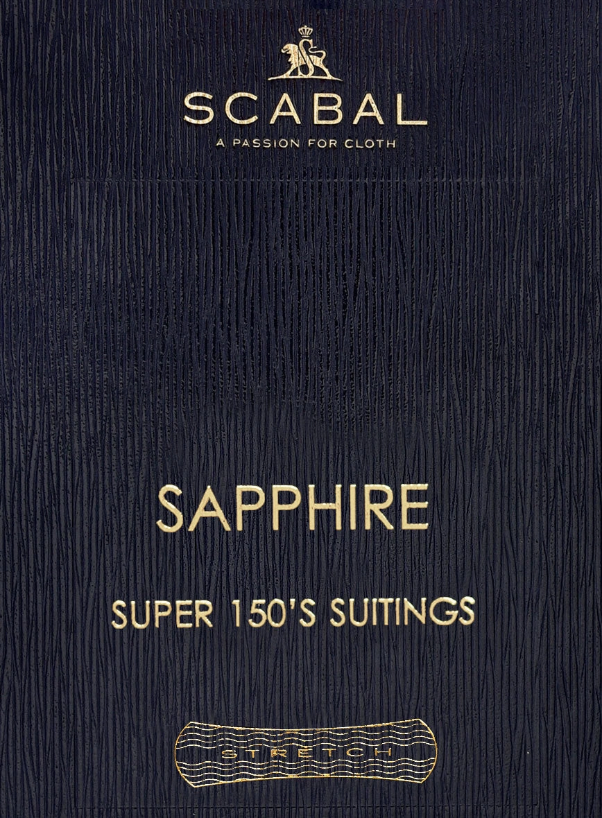 Scabal Sapphire Chalkstripe Gray Wool Suit