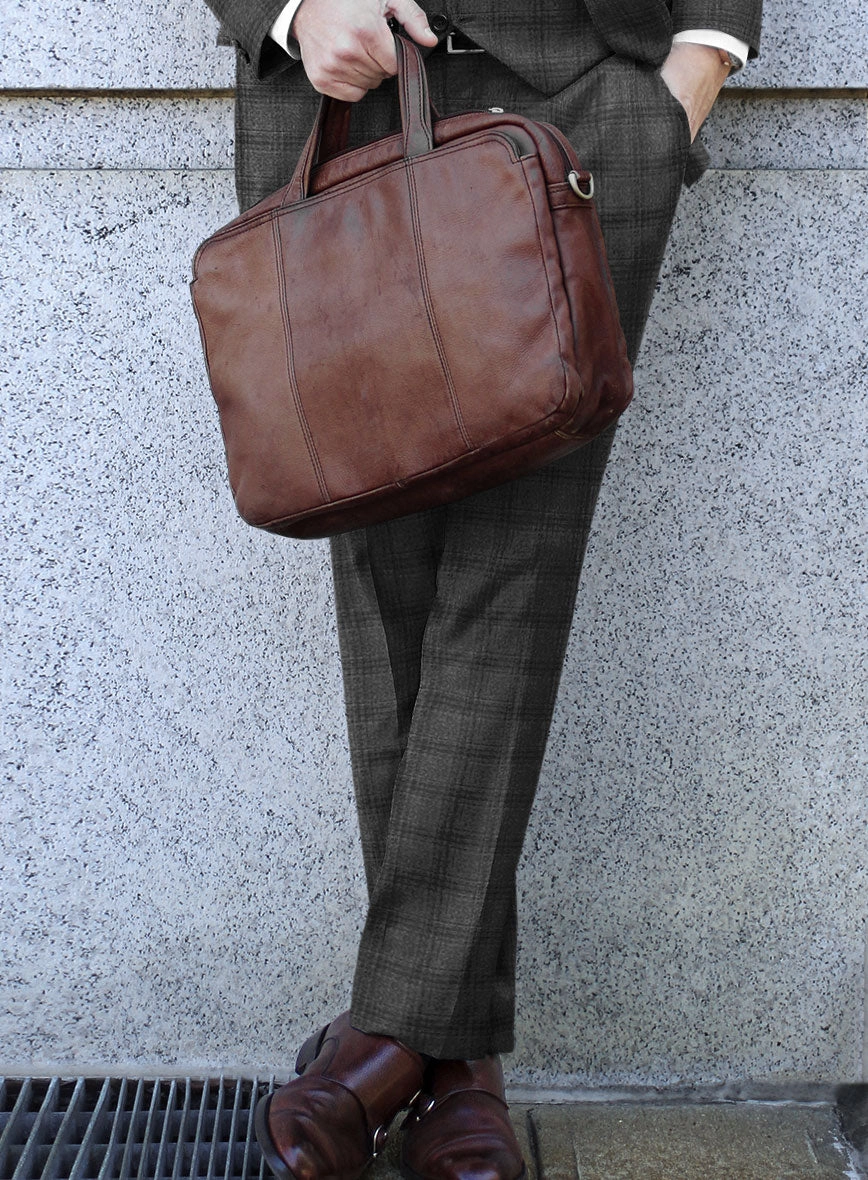 Scabal Sapphire Glen Gray Wool Suit