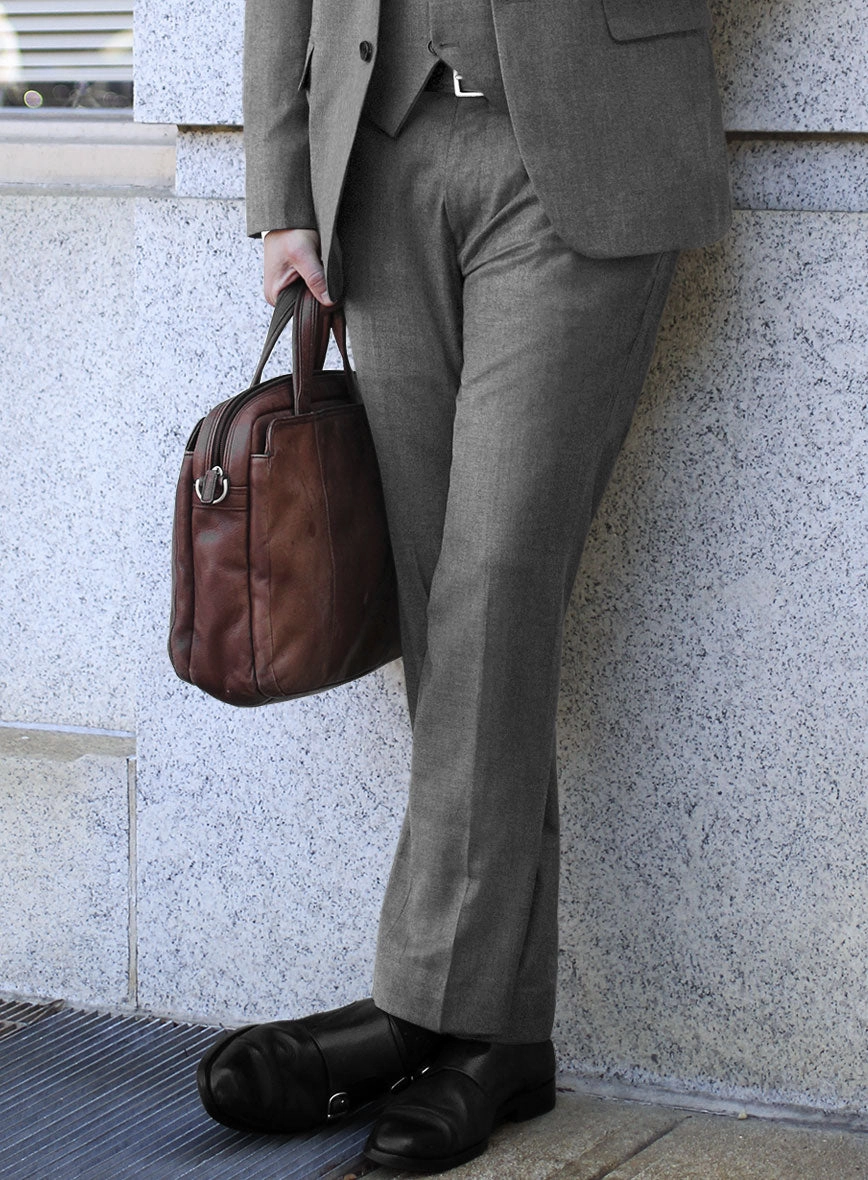 Scabal Sapphire Light Gray Wool Suit