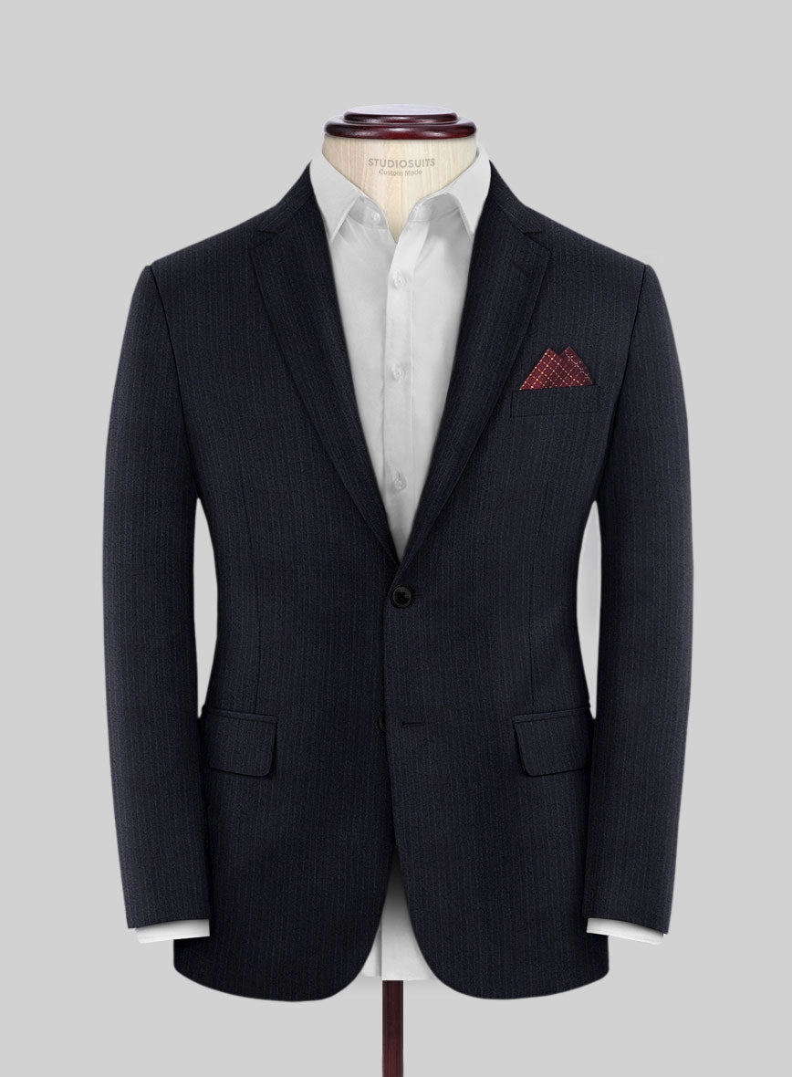 Scabal Sapphire Pinstripe Navy Wool Suit