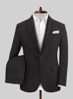 Solbiati Blue Brown Check Linen Suit