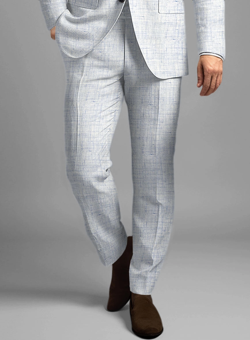 Solbiati Cloudweave Blue Linen Suit