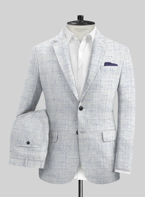 Solbiati Cloudweave Blue Linen Suit