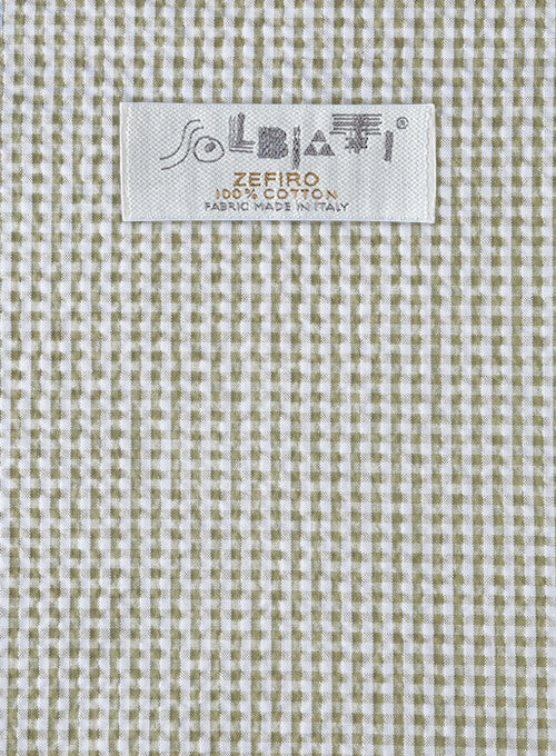 Solbiati Gingham Beige Seersucker Suit