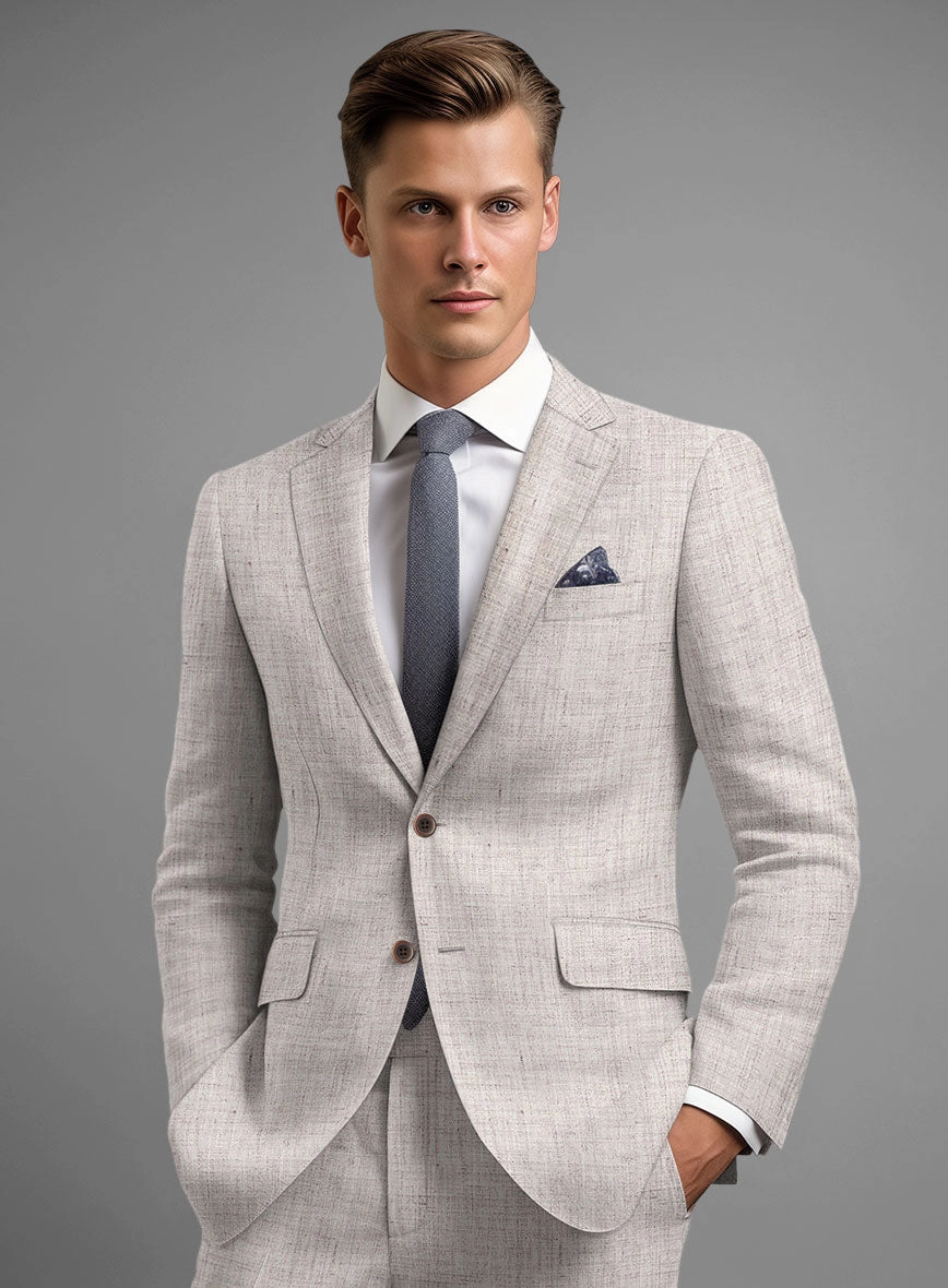Solbiati Haze Beige Linen Suit