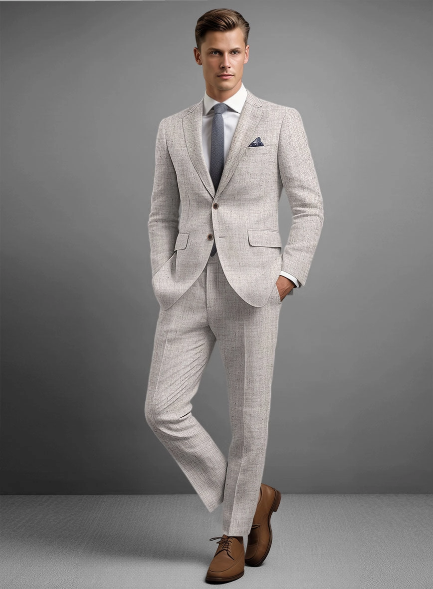 Solbiati Haze Beige Linen Suit