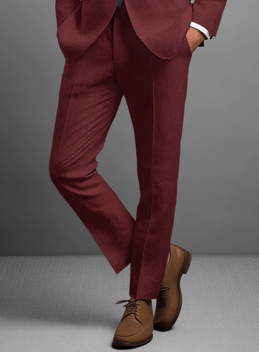 Solbiati Maroon Seersucker Suit