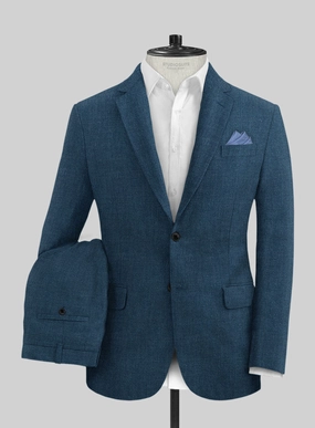 Solbiati Pericle Casa Blue Linen Suit