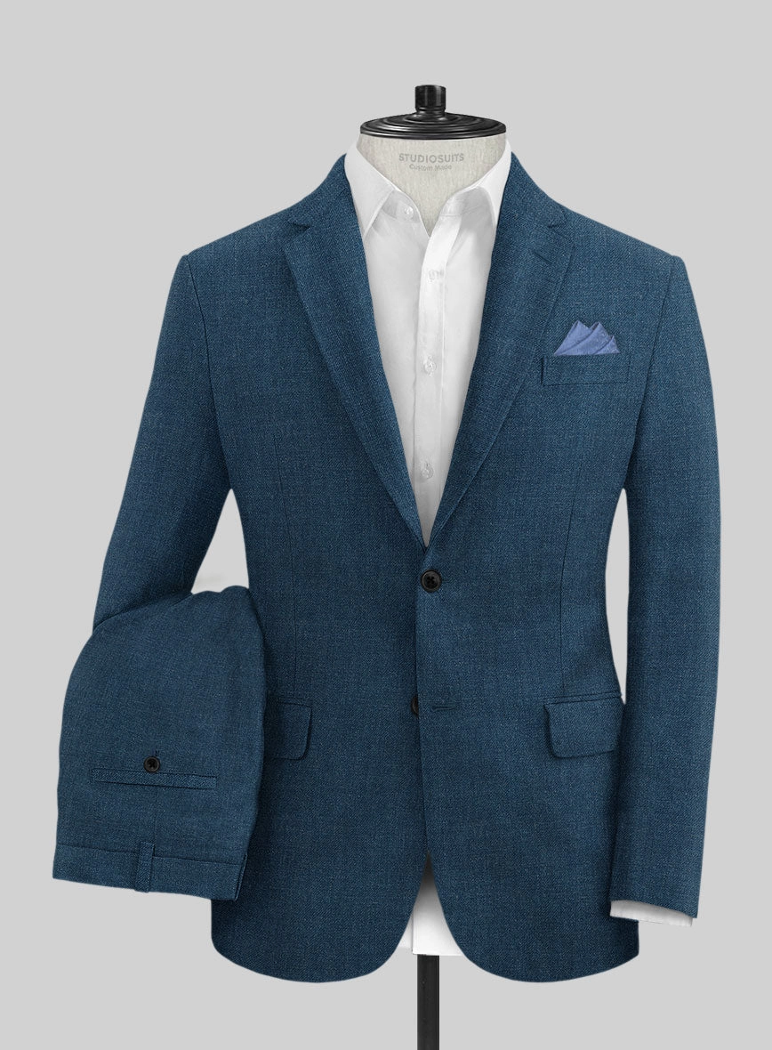 Solbiati Pericle Casa Blue Linen Suit