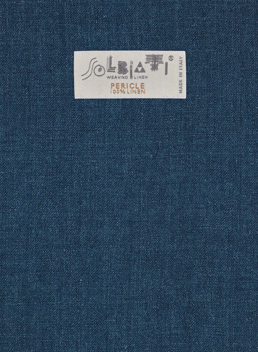 Solbiati Pericle Casa Blue Linen Suit