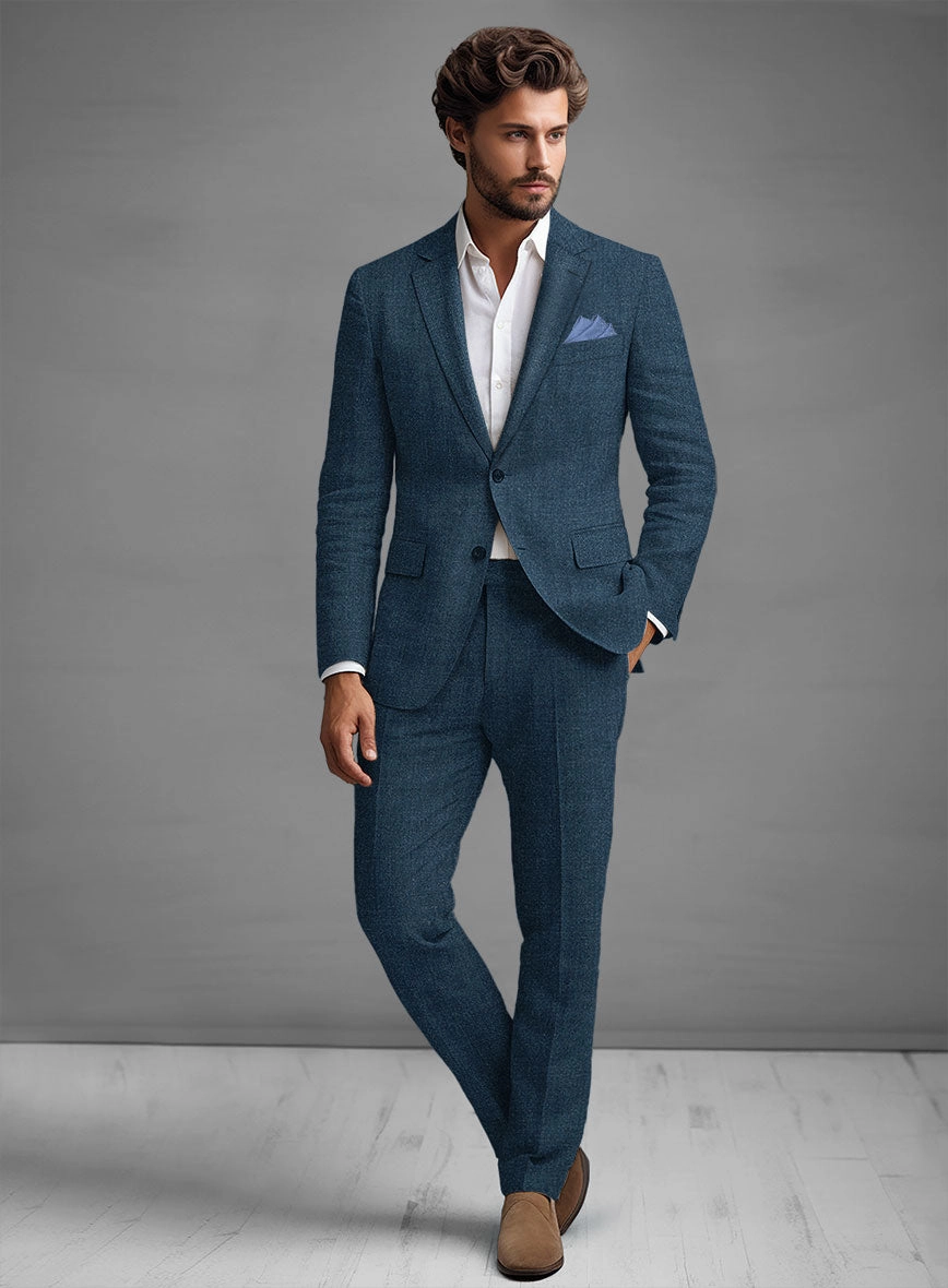Solbiati Pericle Casa Blue Linen Suit