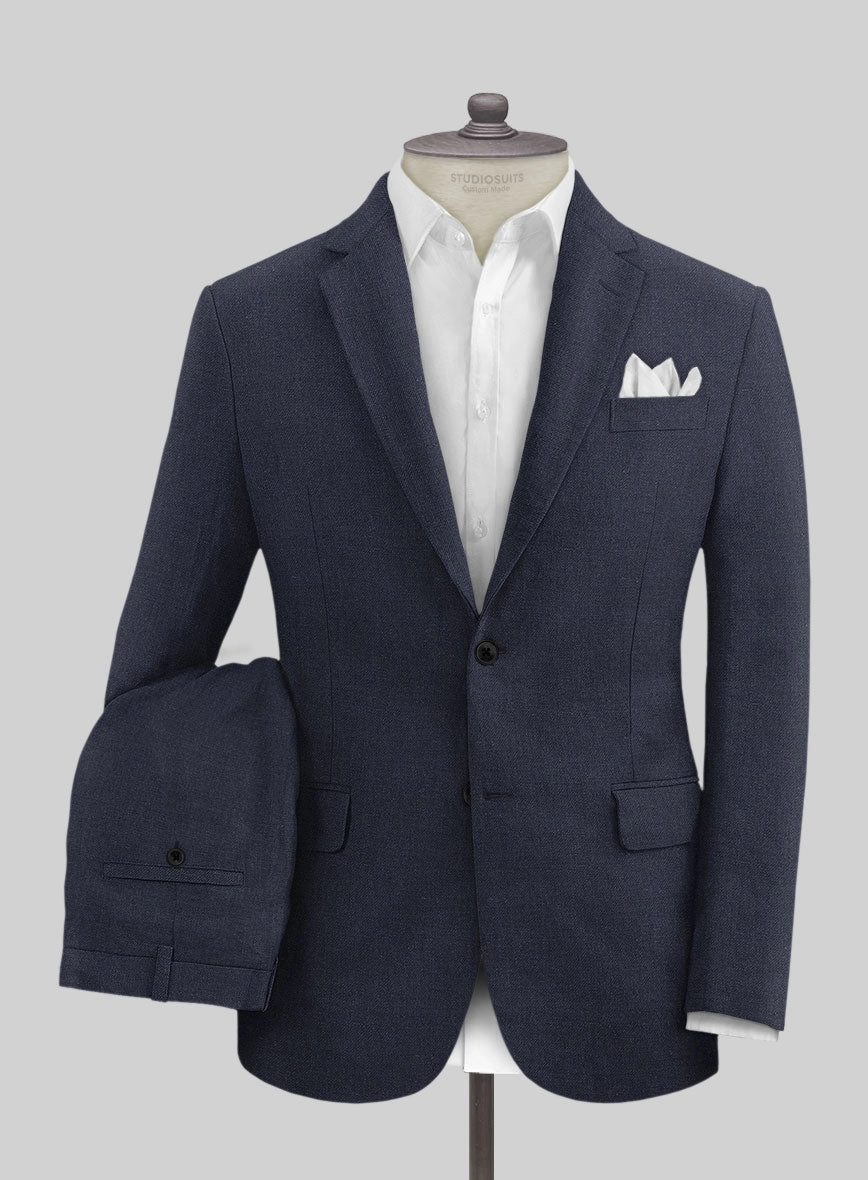 Solbiati Pericle Dark Blue Linen Suit
