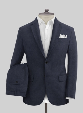 Solbiati Pericle Dark Blue Linen Suit