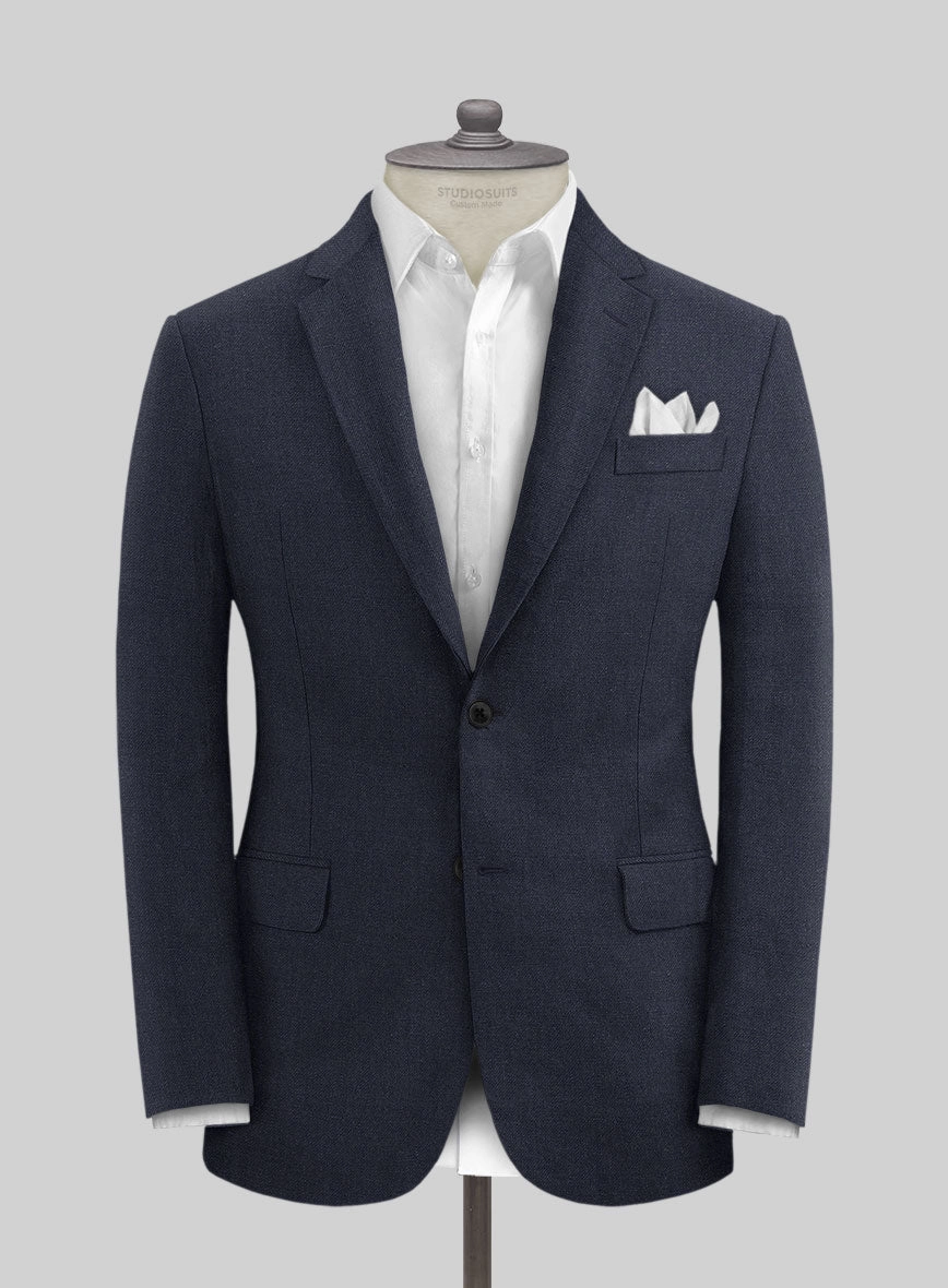 Solbiati Pericle Dark Blue Linen Suit