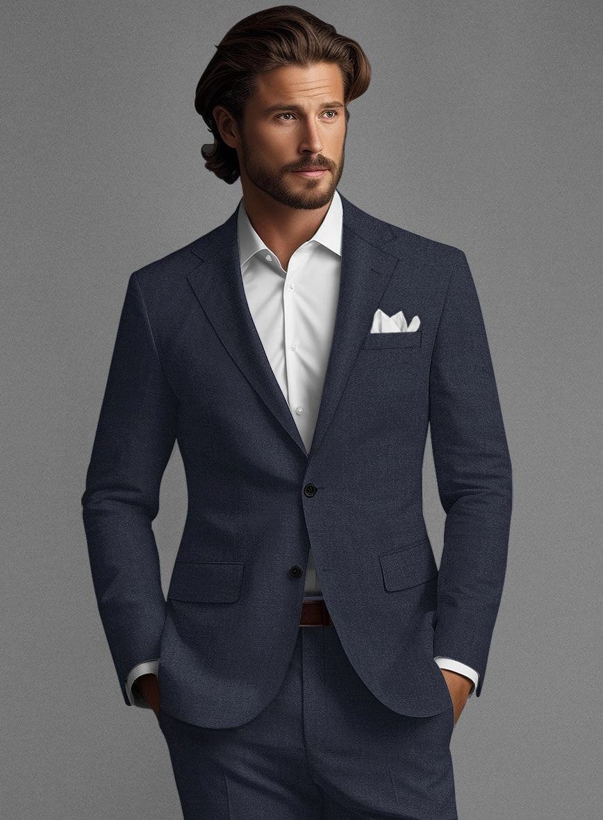 Solbiati Pericle Dark Blue Linen Suit