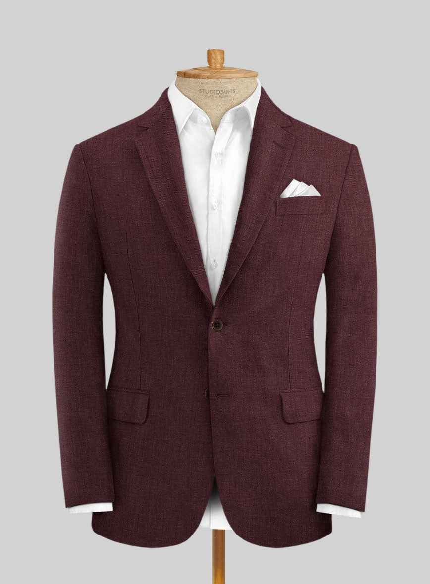 Solbiati Pericle Wine Linen Suit