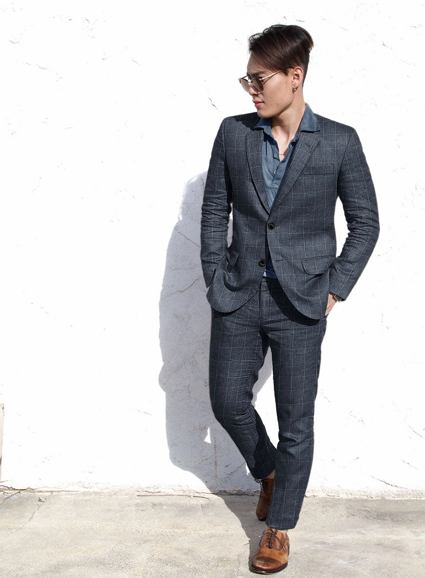 Solbiati Piazza Indigo Linen Suit