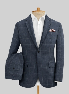 Solbiati Piazza Indigo Linen Suit