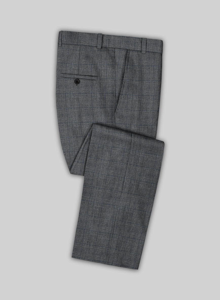 Solbiati Slate Blue Glen Linen Suit