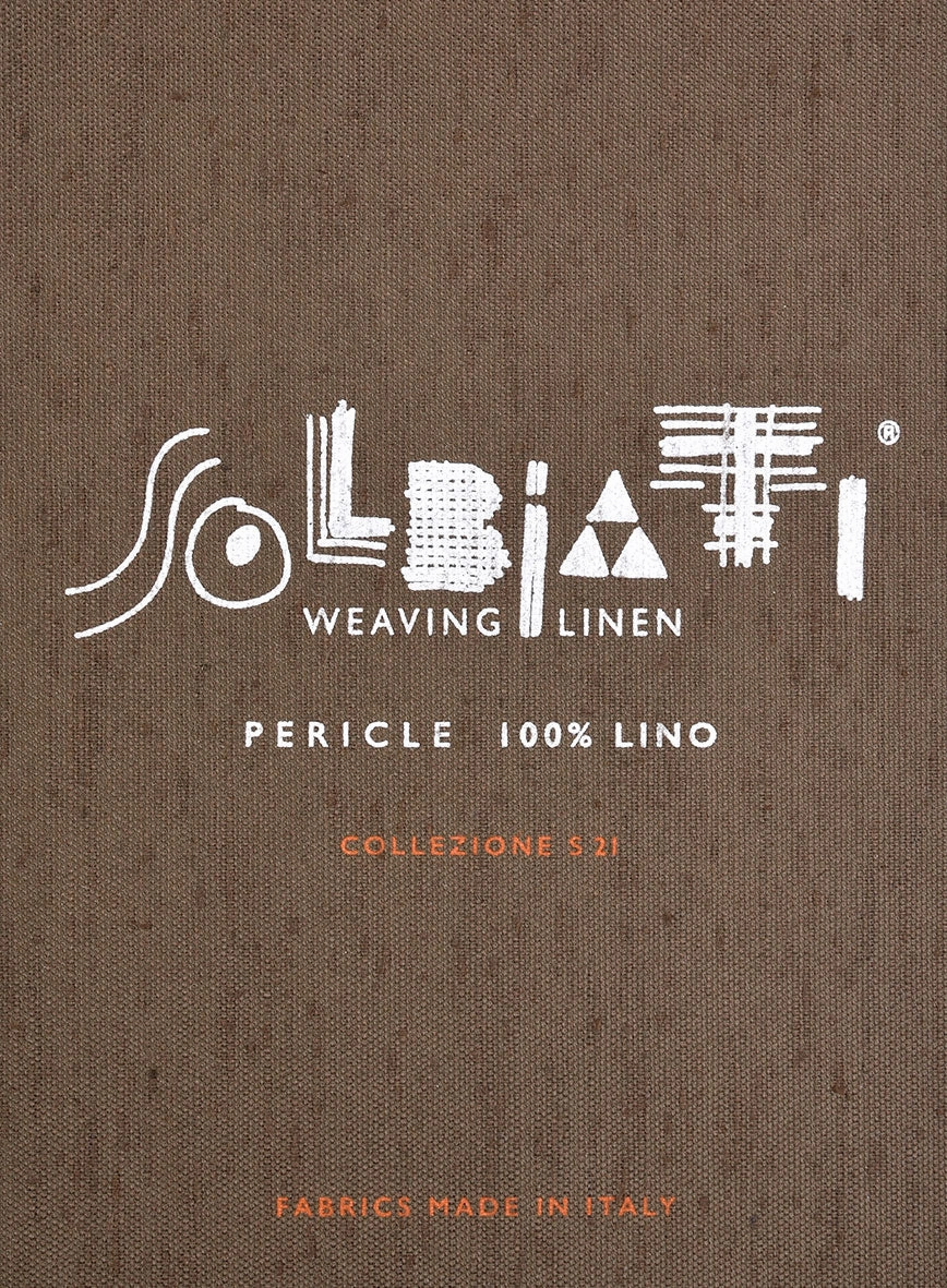 Solbiati Stone Gray Stripe Linen Suit