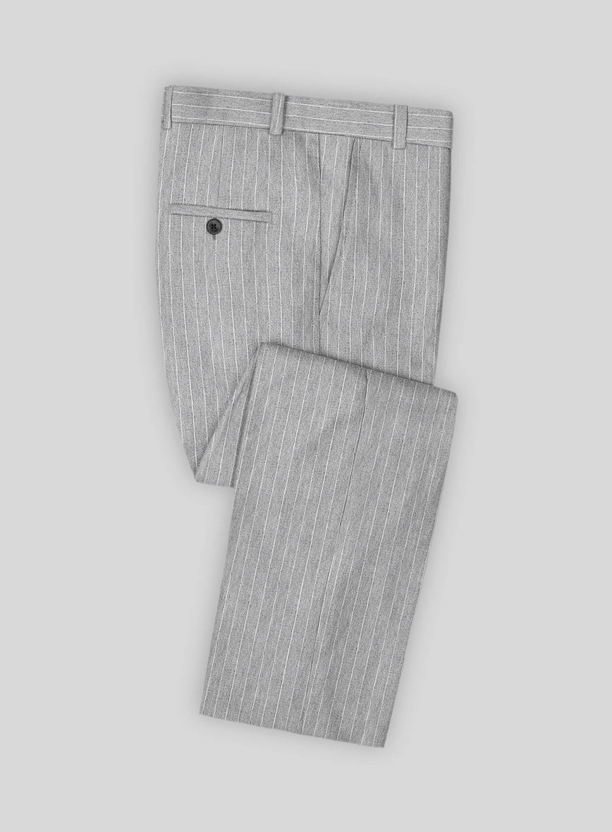 Solbiati Stone Gray Stripe Linen Suit
