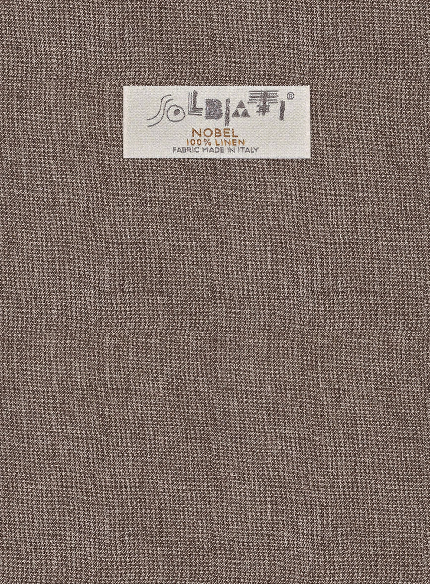 Solbiati Twill Stone Brown Linen Suit