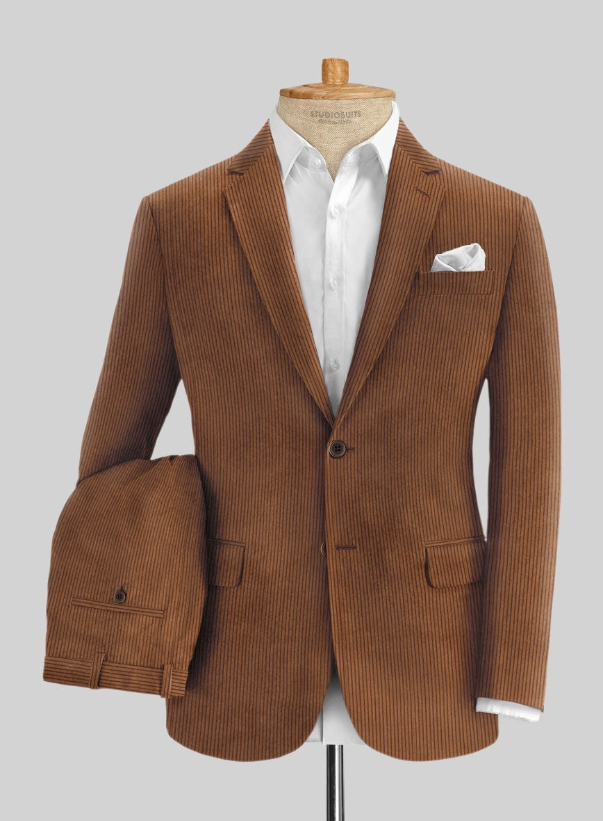 Spring Brown Corduroy Suit