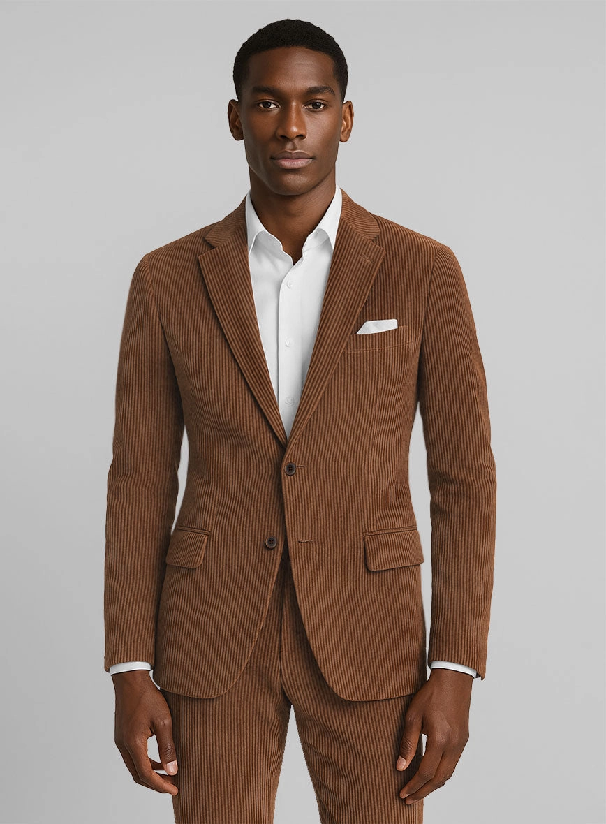 Spring Brown Corduroy Suit