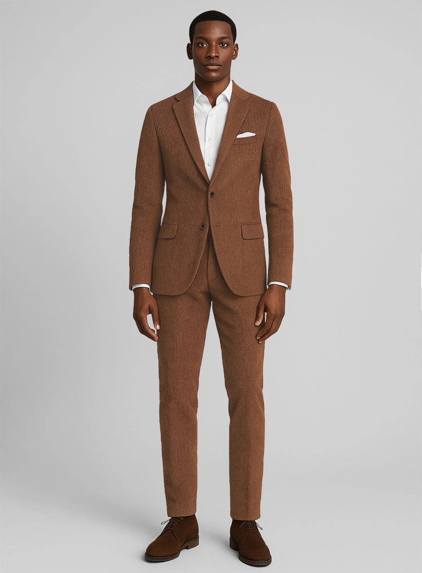 Spring Brown Corduroy Suit