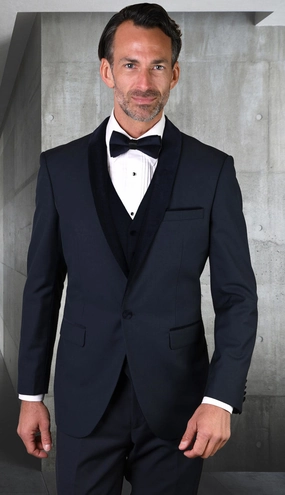Statement ENCORE-V-NA-NVY Mens Suit