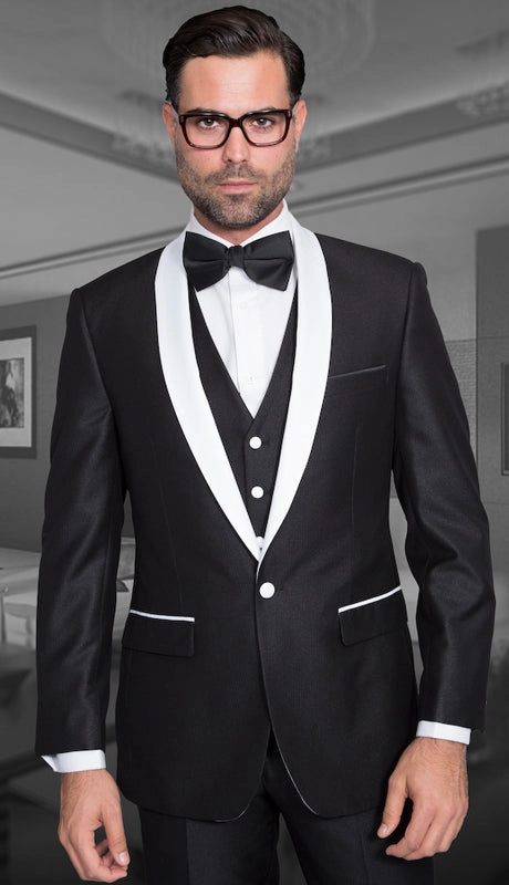 Statement  ENZO-1-BW Mens Suit