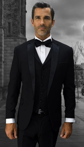 Statement  Look-6 BLK Mens Suit