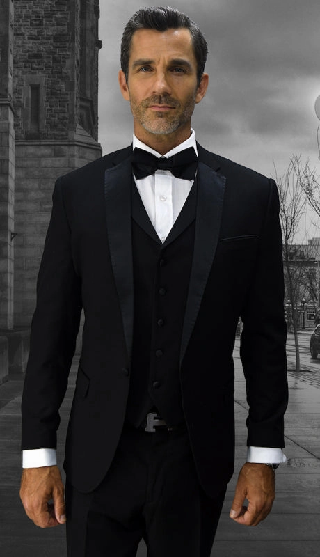 Statement  Look-6 BLK Mens Suit