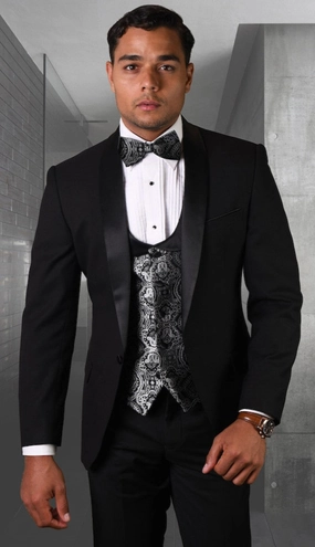 Statement  PALMERO-BK Mens Suit