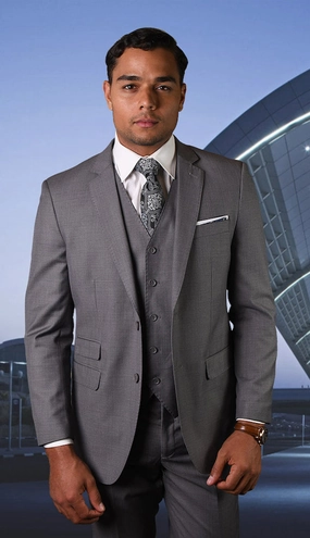 Statement  STZV-101-GR Mens Suit