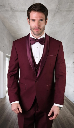 Statement  TUX-SH-BU Mens Suit