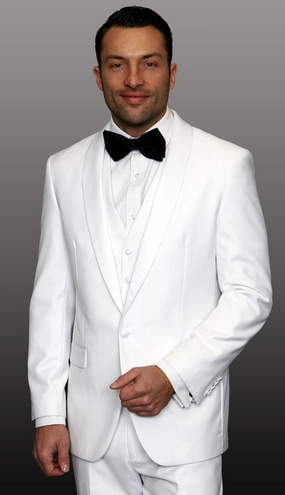 Statement  TUX-SH-WH Mens Suit