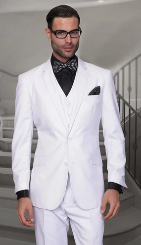 Statement  TZ-100-WH Mens Suit