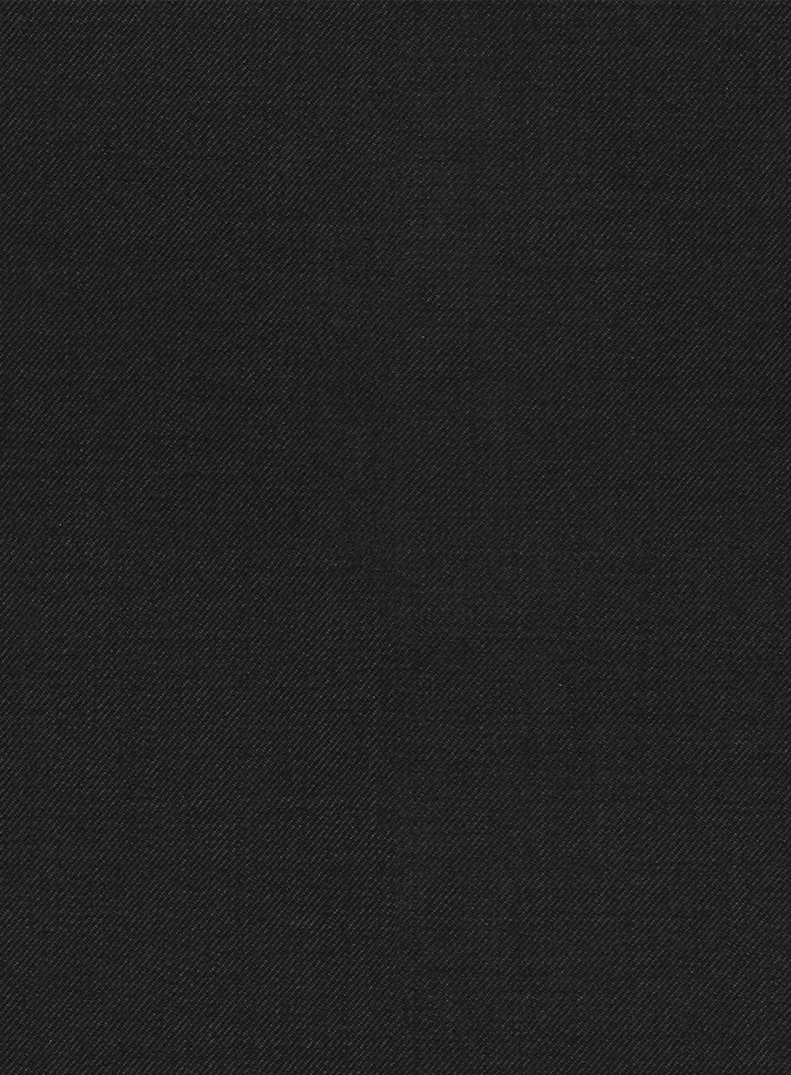Stretch Black Wool Suit