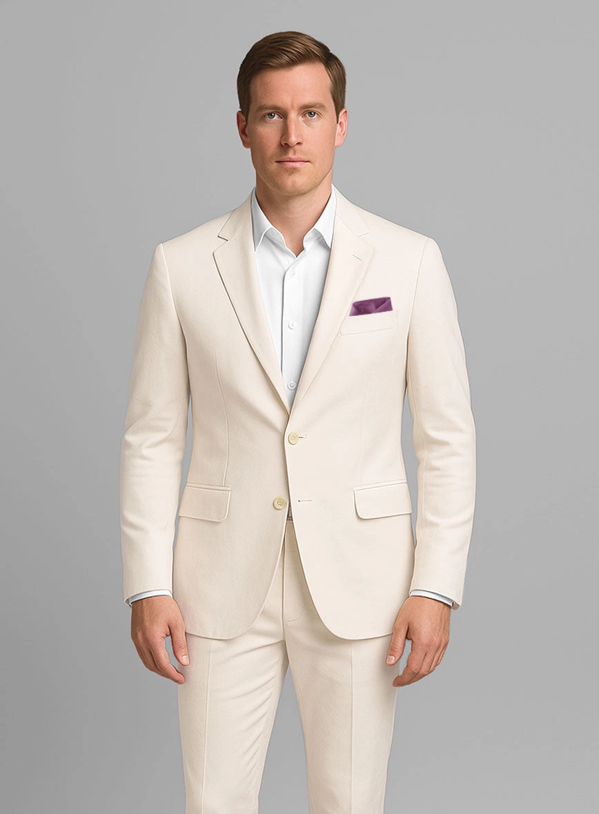 Stretch Summer Beige Chino Suit