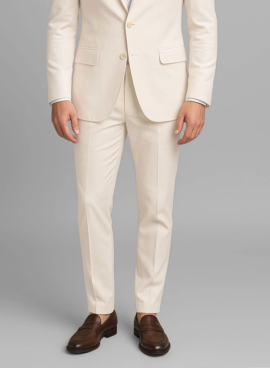 Stretch Summer Beige Chino Suit