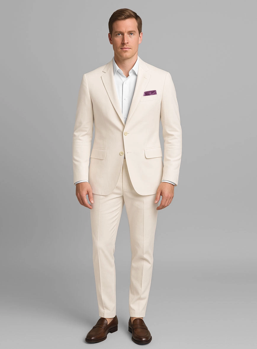 Stretch Summer Beige Chino Suit